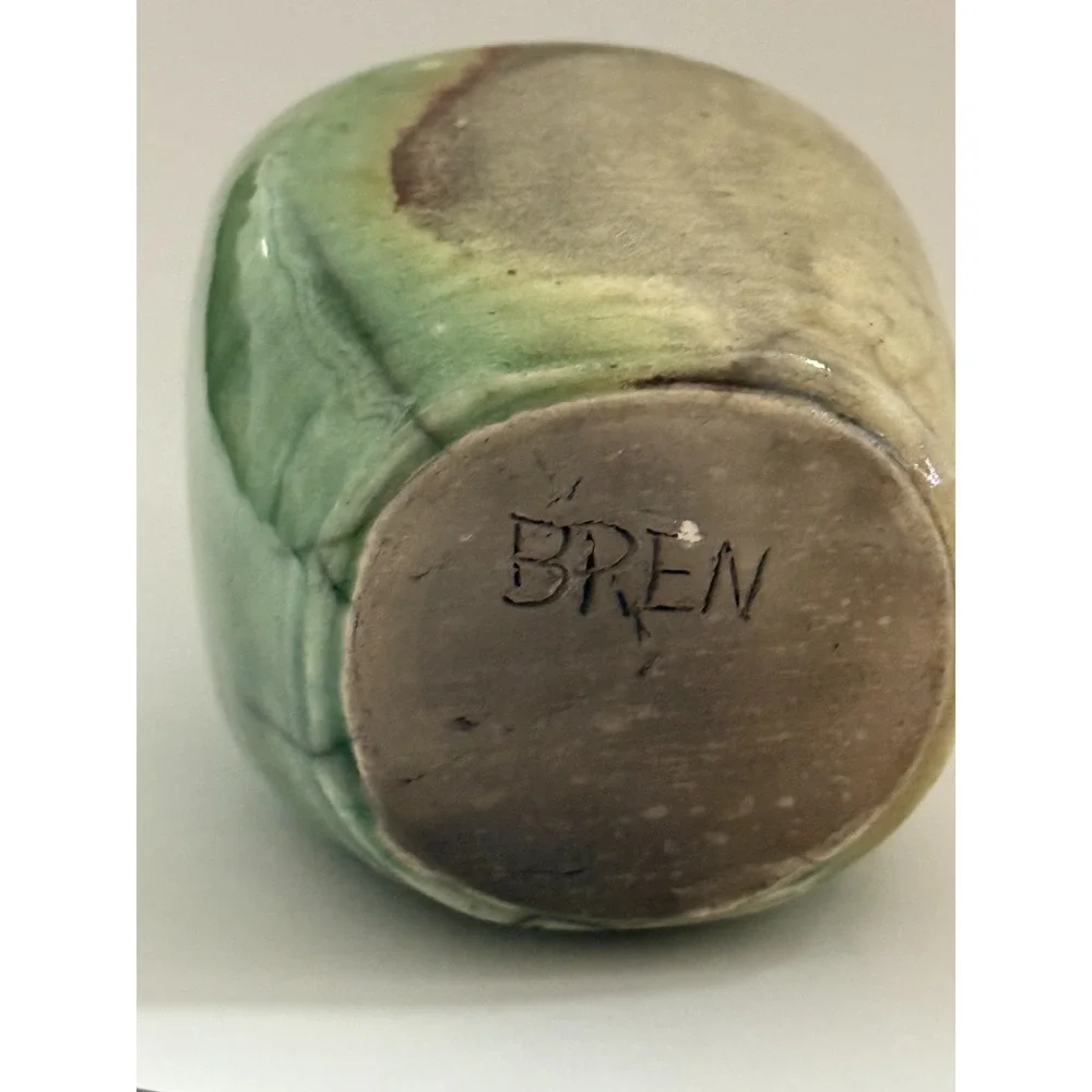 Studio Art Pottery Small‎ Abstract Bud Vase Signed 3.5